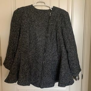 Torrid Peplum style coat, with asymmetrical zipper